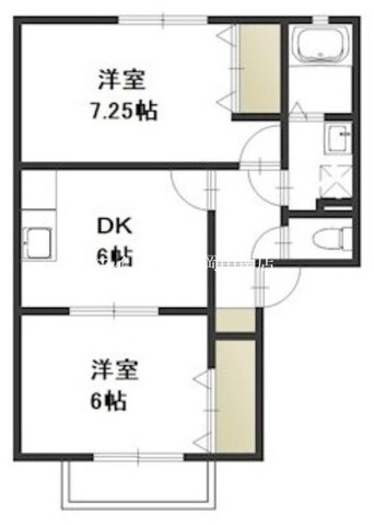 間取図 宇野線<宇野みなと線>/備前西市駅 徒歩18分 2階 築26年