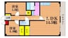 山陽本線（中国）/岡山駅 バス:30分:停歩1分 6階 築25年 2LDKの間取り