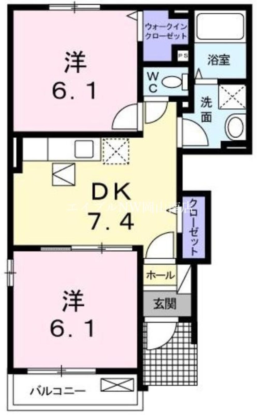 間取図 山陽本線（中国）/岡山駅 バス52分暮石下車:停歩4分 1階 築15年