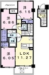 宇野線<宇野みなと線>/備前西市駅 徒歩20分 2階 築22年 3LDKの間取り