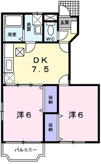 間取図 岡山市電清輝橋線<岡山電気軌道>/清輝橋駅 徒歩37分 1階 築28年