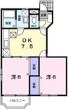 岡山市電清輝橋線<岡山電気軌道>/清輝橋駅 徒歩37分 1階 築28年 2DKの間取り