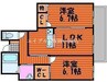 岡山市電清輝橋線<岡山電気軌道>/清輝橋駅 徒歩62分 2階 築17年 2LDKの間取り