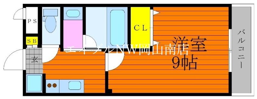 間取図 宇野線<宇野みなと線>/大元駅 徒歩5分 4階 築2年