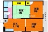 山陽本線（中国）/岡山駅 バス:25分:停歩4分 2階 築35年 3DKの間取り