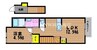岡山市電清輝橋線<岡山電気軌道>/清輝橋駅 徒歩72分 2階 築5年 1LDKの間取り
