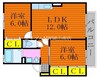 山陽本線（中国）/岡山駅 バス:12分:停歩7分 2階 築25年 2LDKの間取り