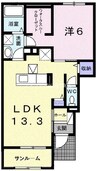 宇野線<宇野みなと線>/備前西市駅 徒歩17分 1階 築8年 1LDKの間取り