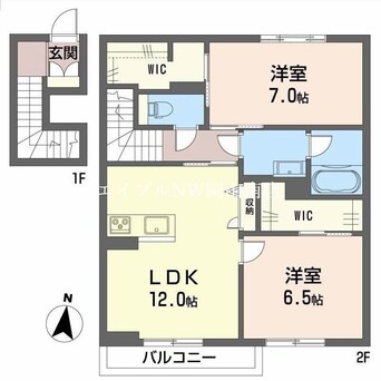 間取図 宇野線<宇野みなと線>/備前西市駅 徒歩20分 2階 1年未満