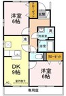 山陽本線（中国）/岡山駅 バス:38分:停歩10分 1階 築18年 2DKの間取り