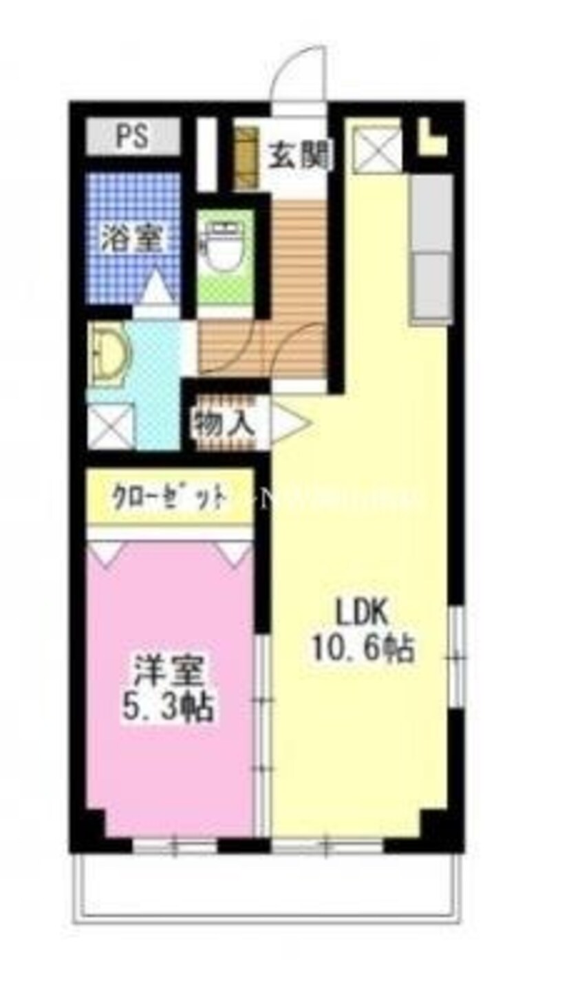 間取図 宇野線<宇野みなと線>/備前西市駅 徒歩18分 1階 築16年