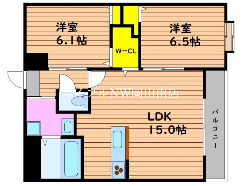 間取図 宇野線<宇野みなと線>/備前西市駅 徒歩17分 2階 1年未満