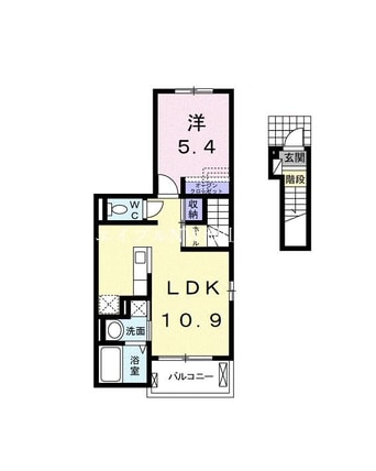 間取図 宇野線<宇野みなと線>/備前西市駅 徒歩12分 2階 築6年