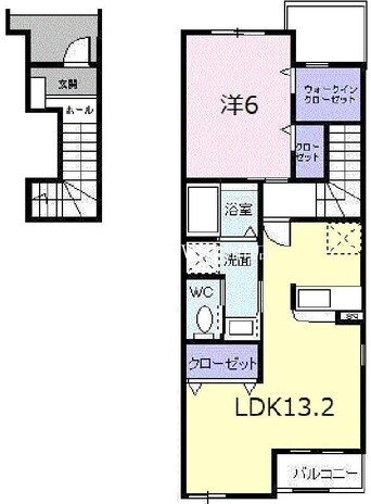 間取図 宇野線<宇野みなと線>/備前西市駅 徒歩8分 2階 築17年