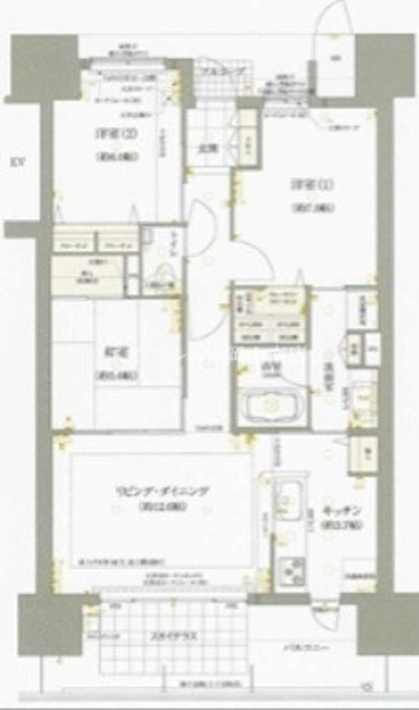 間取図 山陽本線（中国）/岡山駅 徒歩10分 15階 築4年