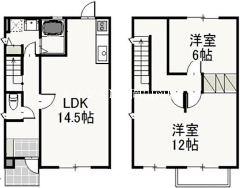 間取図 宇野線<宇野みなと線>/妹尾駅 徒歩4分 1階 築20年