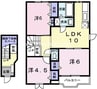 岡山市電清輝橋線<岡山電気軌道>/清輝橋駅 徒歩38分 2階 築27年 3LDKの間取り