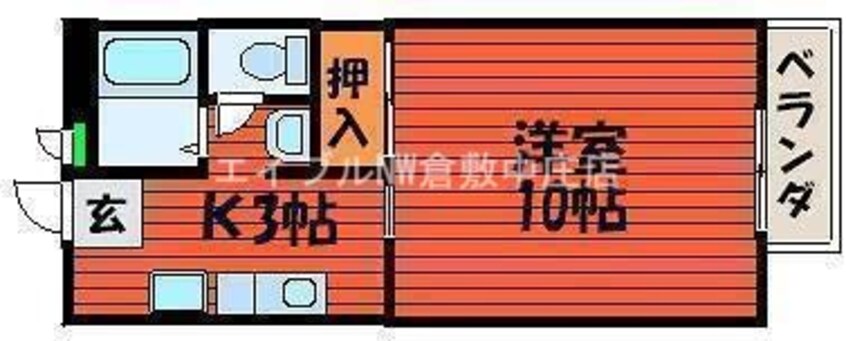 間取図 ビーライン川入　B棟