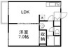 ラフィネヴィラ大福　六番館 1LDKの間取り