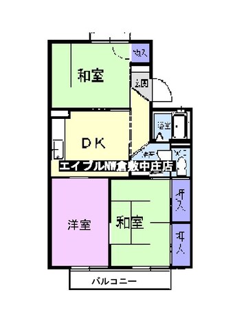 間取図 アブニール吉富　Ａ