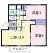 パストラルⅠ 2LDKの間取り