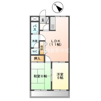 間取図 コンフォース亀山Ⅱ