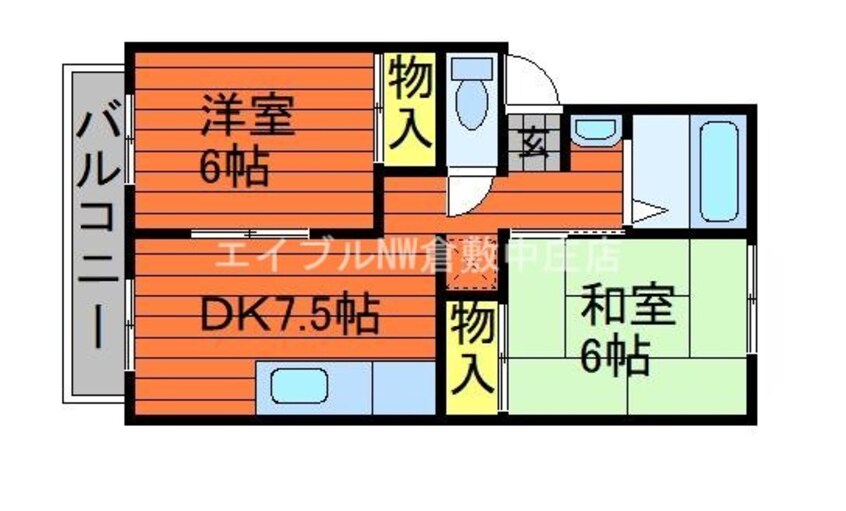 間取図 セジュール梶谷