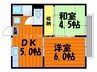 コーポ山陽 2DKの間取り