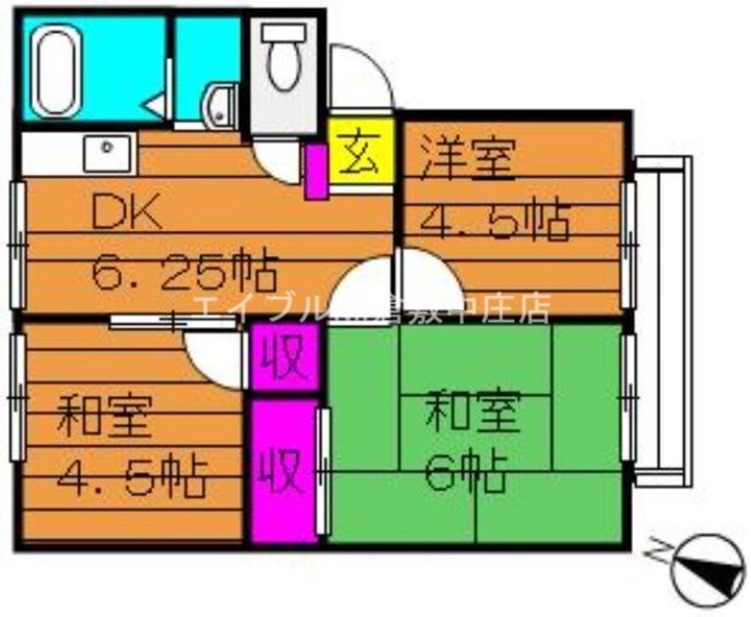 間取図 ガーデン三宅ハイツＡ