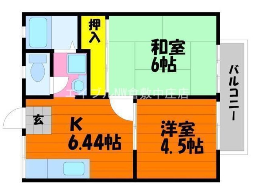 間取図 コーポ富井