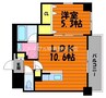 COCO川西町 1LDKの間取り