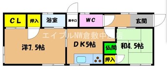 間取図 真備町箭田戸建