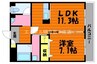 アマンプリ羽島 1LDKの間取り