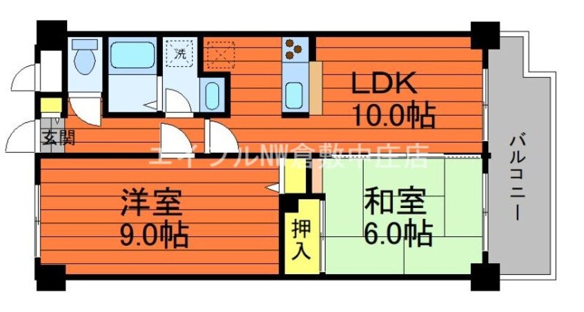 間取図 セザール倉敷