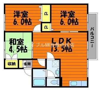 間取図 プレジール万寿