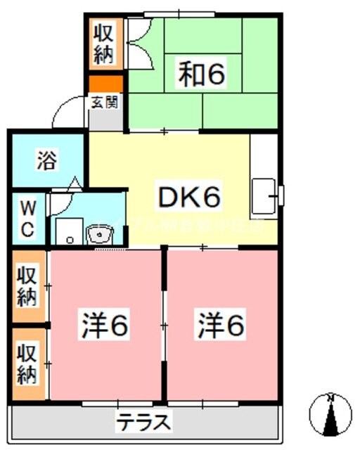 間取り図 プラザ東総社　B