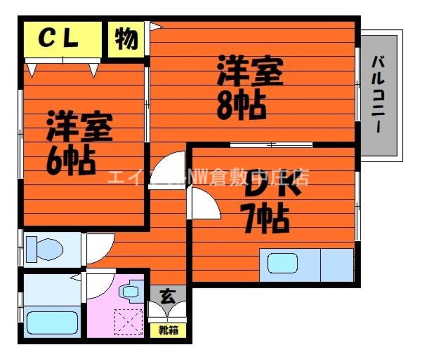 間取図 アブニール若宮