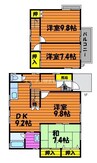 川入貸家 4DKの間取り