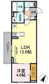 （仮）D-room浜ノ茶屋 1LDKの間取り