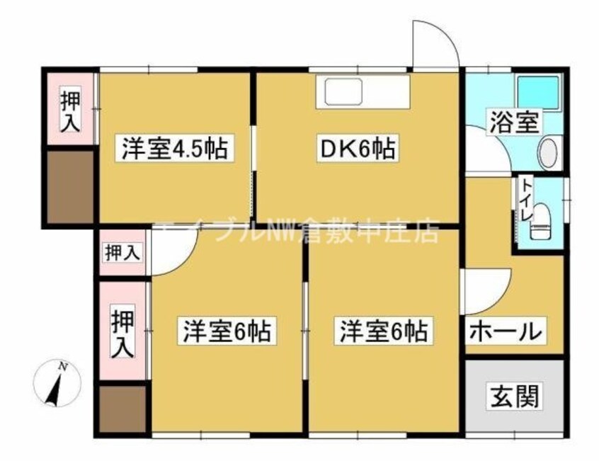 間取図 平野宇野貸家