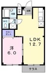 エルディムシャルマンＣ 1LDKの間取り