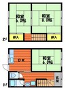 白神堀南貸家2 3DKの間取り