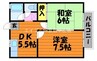 スカイライフ中庄 2DKの間取り