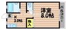 カレッジスクエア松島 1Kの間取り