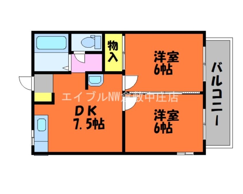 間取図 ハイライフ中庄