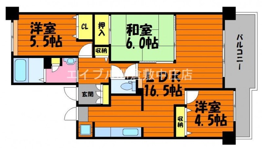 間取図 アルファステイツ老松町