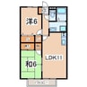 東北新幹線（東北地方）/郡山駅 バス:14分:停歩3分 2階 築29年 2LDKの間取り