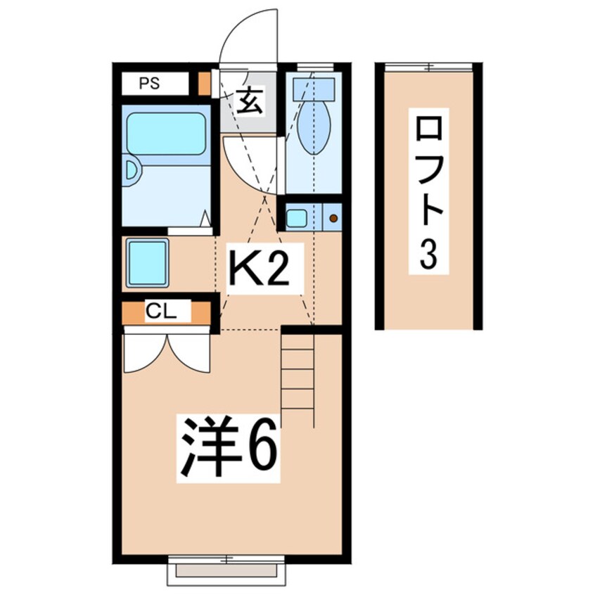 間取図 東北新幹線（東北地方）/郡山駅 バス15分第五中学校下車:停歩1分 1階 築25年