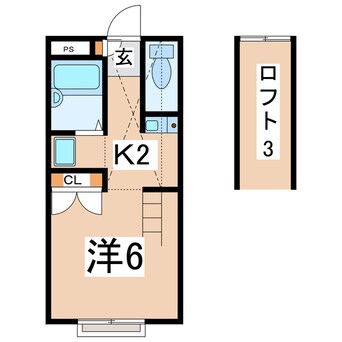 間取図 東北新幹線（東北地方）/郡山駅 バス15分第五中学校下車:停歩1分 2階 築25年