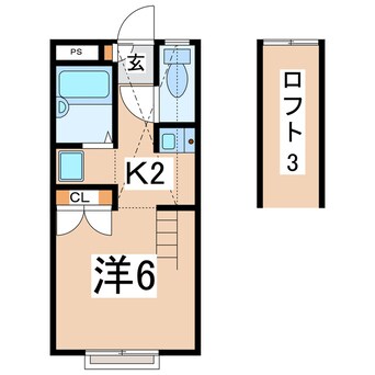 間取図 東北新幹線（東北地方）/郡山駅 バス15分第五中学校下車:停歩1分 1階 築25年